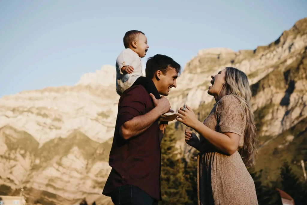 happy family with little son on a hiking trip hero 1